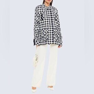 Jonathan Simkhai Gingham Twill Utility  Jacket in Checkered Midnight